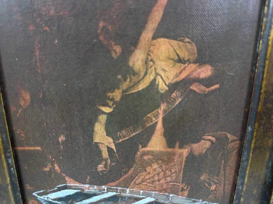 Gerrit Greve (1948-2024, Cardiff by the Sea, CA) Original Acrylic And Carbon Transfer Painting On Canvas Signed Lower Left 8' X 10' Framed 17' X 19' Estimate $80 - $100 [Photo 7]