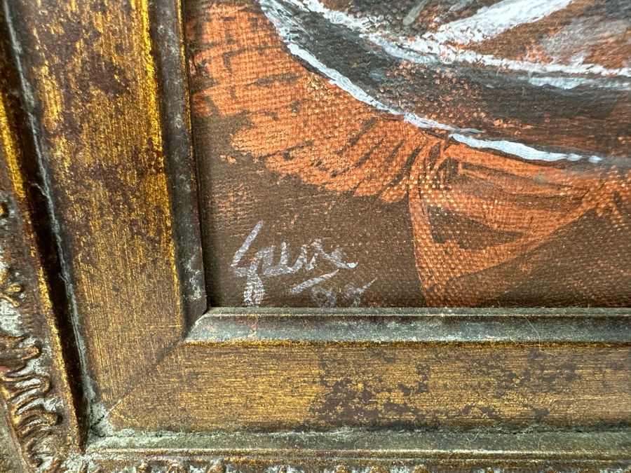 Gerrit Greve (1948-2024, Cardiff by the Sea, CA) Original Acrylic And Carbon Transfer Painting On Canvas Signed Lower Left 8' X 10' Framed 17' X 19' Estimate $80 - $100 [Photo 5]