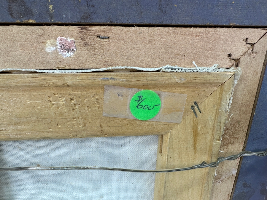 Gerrit Greve (1948-2024, Cardiff by the Sea, CA) Original Acrylic And Carbon Transfer Painting On Canvas Signed Lower Left 8' X 10' Framed 17' X 19' Estimate $80 - $100 [Photo 9]