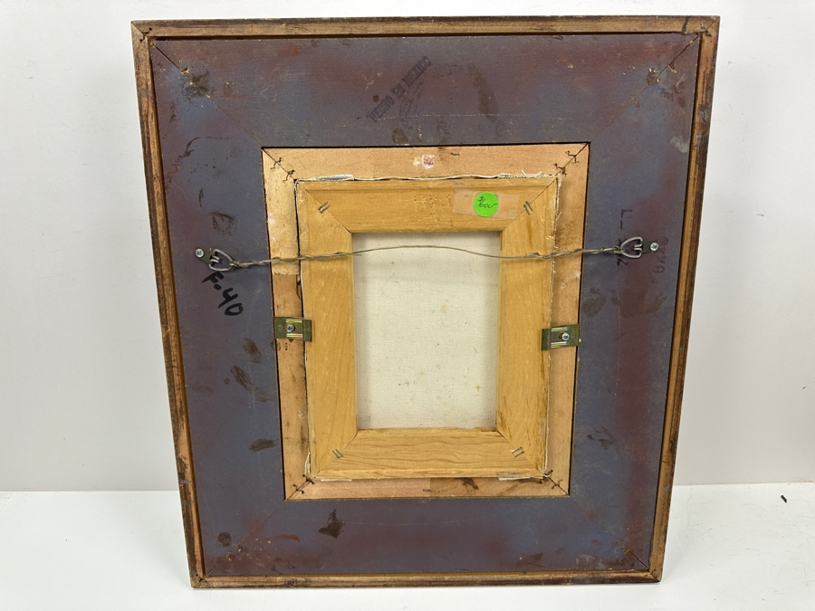 Gerrit Greve (1948-2024, Cardiff by the Sea, CA) Original Acrylic And Carbon Transfer Painting On Canvas Signed Lower Left 8' X 10' Framed 17' X 19' Estimate $80 - $100 [Photo 8]