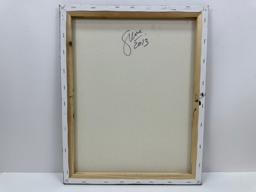 Gerrit Greve (1948-2024, Cardiff by the Sea, CA) Original Acrylic Sand Painting On Canvas 2013 Signed Lower Right And Verso 16' X 20' Estimate $320 - $400 [Photo 6]