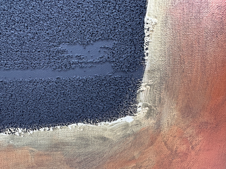 Gerrit Greve (1948-2024, Cardiff by the Sea, CA) Original Acrylic Sand Painting On Canvas 2013 Signed Lower Right And Verso 16' X 20' Estimate $320 - $400 [Photo 5]