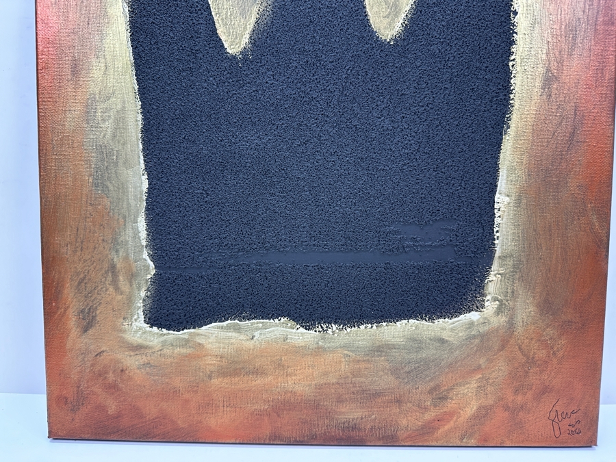 Gerrit Greve (1948-2024, Cardiff by the Sea, CA) Original Acrylic Sand Painting On Canvas 2013 Signed Lower Right And Verso 16' X 20' Estimate $320 - $400 [Photo 3]