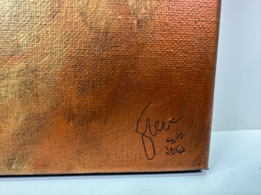 Gerrit Greve (1948-2024, Cardiff by the Sea, CA) Original Acrylic Sand Painting On Canvas 2013 Signed Lower Right And Verso 16' X 20' Estimate $320 - $400 [Photo 4]