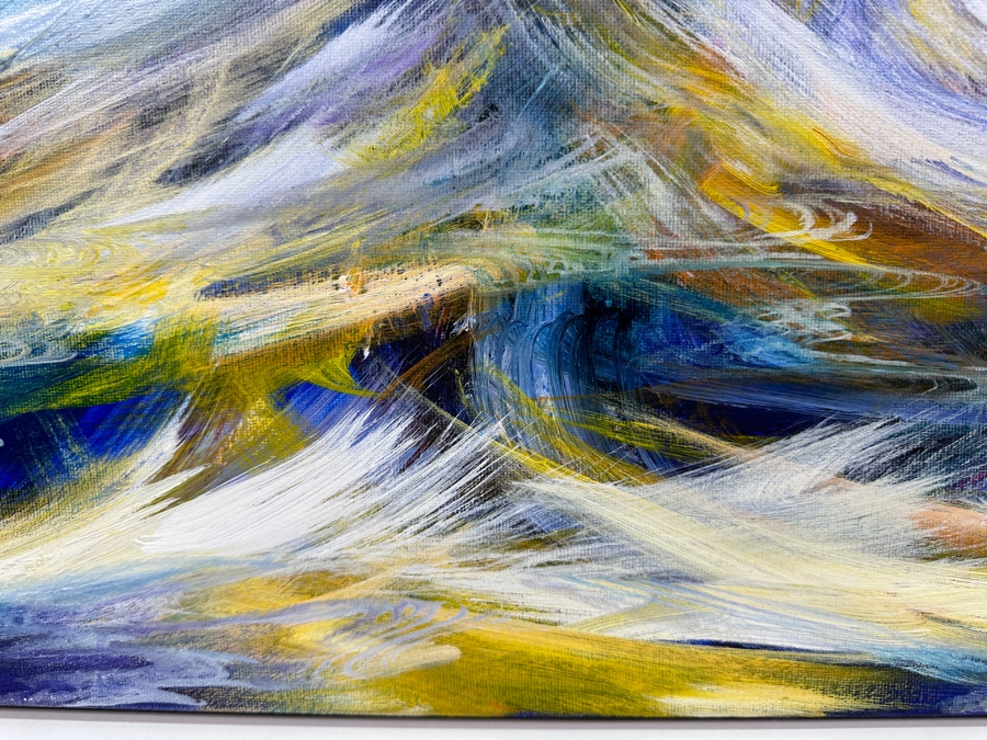 Gerrit Greve (1948-2024, Cardiff by the Sea, CA) Original Acrylic Painting On Canvas Titled 'Ocean Waves' 2009 Signed Verso 20' X 16' Estimate $320 - $400 [Photo 2]