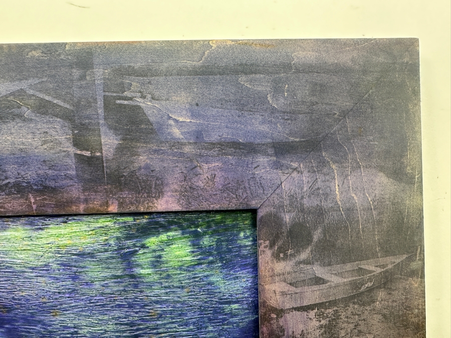 Gerrit Greve (1948-2024, Cardiff by the Sea, CA) Original Acrylic Painting On Canvas Titled 'Safe in the Storm' 1998 Signed Lower Left And Verso 16' X 12' Carbon Transfer Framed 23.5' X 20' Estimate $300 - $400 [Photo 9]