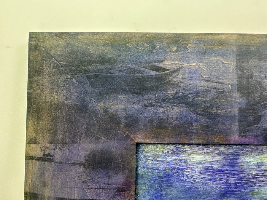 Gerrit Greve (1948-2024, Cardiff by the Sea, CA) Original Acrylic Painting On Canvas Titled 'Safe in the Storm' 1998 Signed Lower Left And Verso 16' X 12' Carbon Transfer Framed 23.5' X 20' Estimate $300 - $400 [Photo 11]