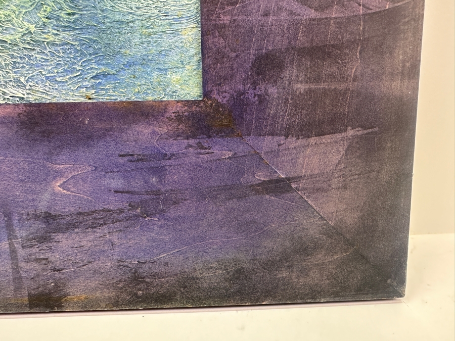 Gerrit Greve (1948-2024, Cardiff by the Sea, CA) Original Acrylic Painting On Canvas Titled 'Safe in the Storm' 1998 Signed Lower Left And Verso 16' X 12' Carbon Transfer Framed 23.5' X 20' Estimate $300 - $400 [Photo 6]