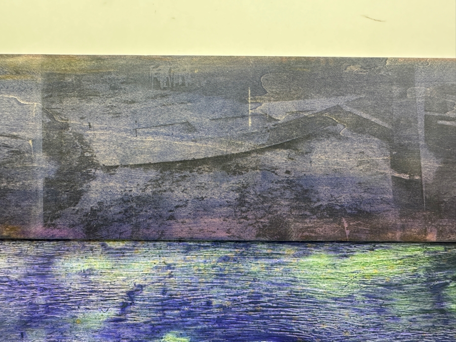 Gerrit Greve (1948-2024, Cardiff by the Sea, CA) Original Acrylic Painting On Canvas Titled 'Safe in the Storm' 1998 Signed Lower Left And Verso 16' X 12' Carbon Transfer Framed 23.5' X 20' Estimate $300 - $400 [Photo 10]