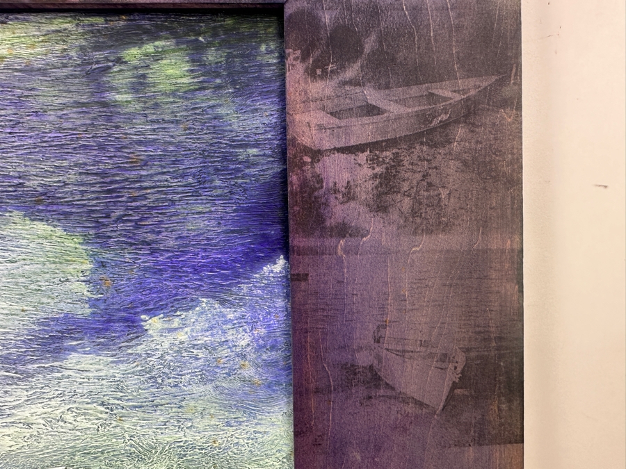 Gerrit Greve (1948-2024, Cardiff by the Sea, CA) Original Acrylic Painting On Canvas Titled 'Safe in the Storm' 1998 Signed Lower Left And Verso 16' X 12' Carbon Transfer Framed 23.5' X 20' Estimate $300 - $400 [Photo 8]