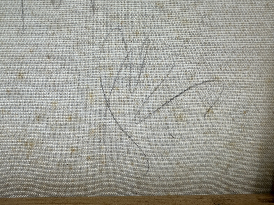 Gerrit Greve (1948-2024, Cardiff by the Sea, CA) Original Acrylic Painting On Canvas Titled 'Water Reeds Reflections'  Signed Lower Left And Verso 14' X 11' Framed 18' X 15' Estimate $154 - $193 [Photo 6]