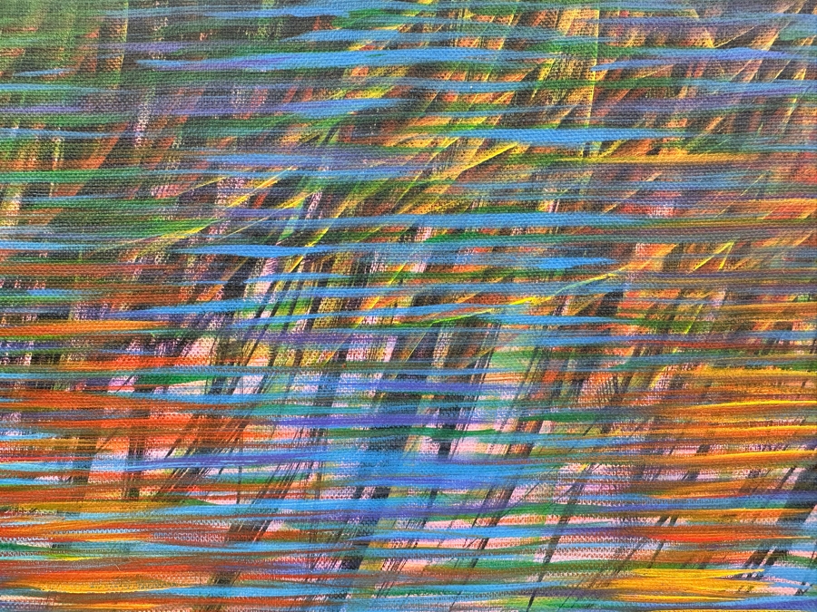 Gerrit Greve (1948-2024, Cardiff by the Sea, CA) Original Acrylic Painting On Canvas Titled 'Water Reeds Reflections'  Signed Lower Left And Verso 14' X 11' Framed 18' X 15' Estimate $154 - $193 [Photo 3]