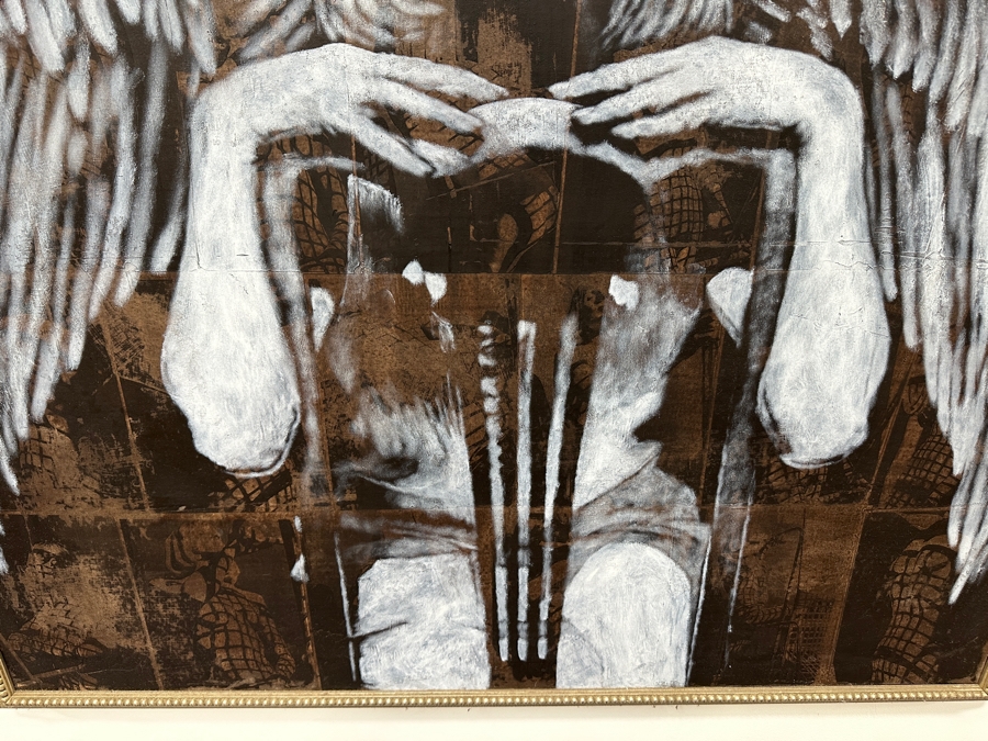 Gerrit Greve (1948-2024, Cardiff by the Sea, CA) Original Acrylic Painting On Canvas Titled 'Passage 5' 1996 Signed Verso 48' X 48' Framed 52.5' X 52.5' Estimate $2,304 - $2,880 [Photo 4]