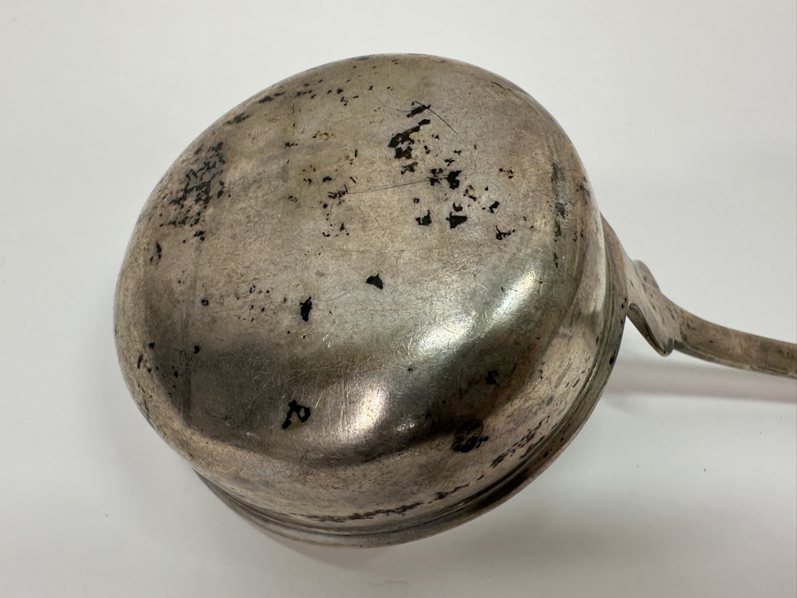 Antique Coin Silver Ladle Neuffer 13'L 187g Silver Melt Value $195 [Photo 8]