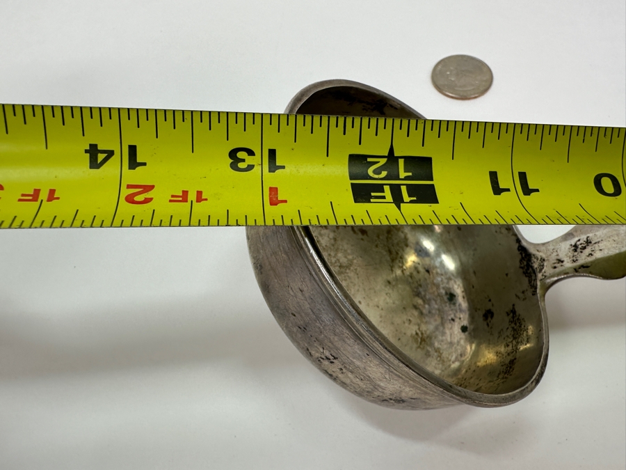Antique Coin Silver Ladle Neuffer 13'L 187g Silver Melt Value $195 [Photo 9]