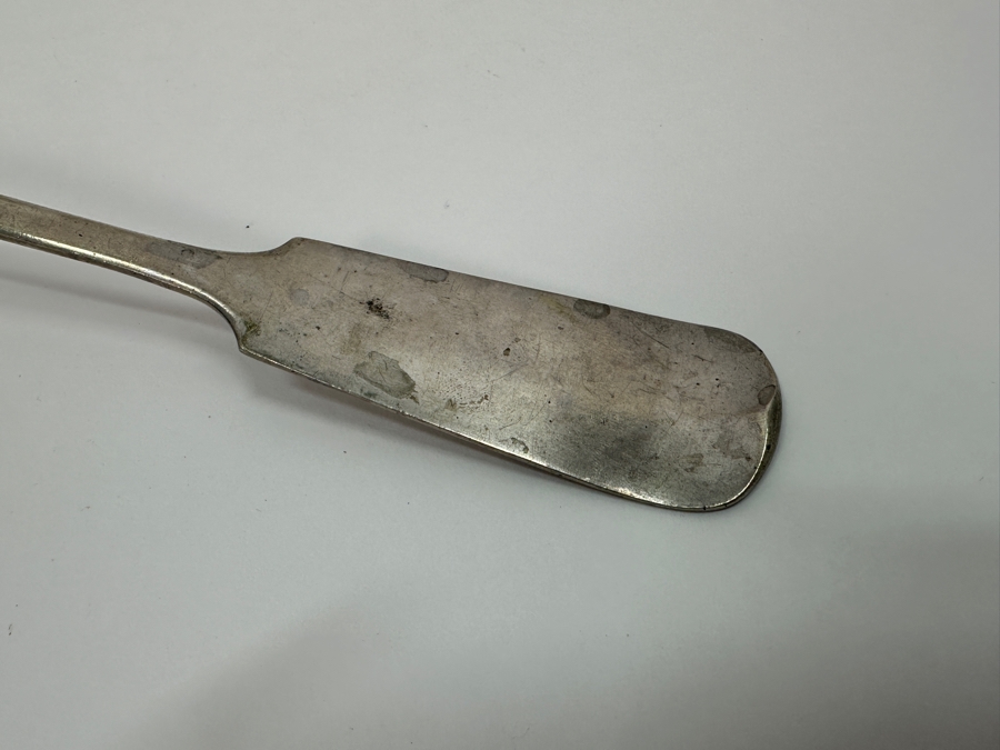 Antique Coin Silver Ladle Neuffer 13'L 187g Silver Melt Value $195 [Photo 4]