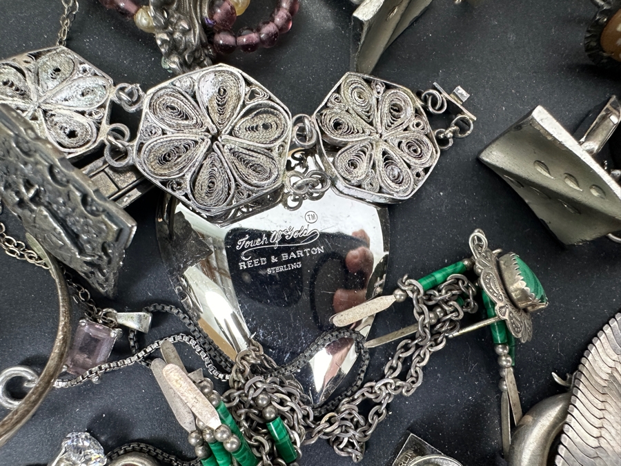 Sterling Silver Lot With Various Jewelry Pieces 273g - Approximate Melt Value Is $290 [Photo 5]