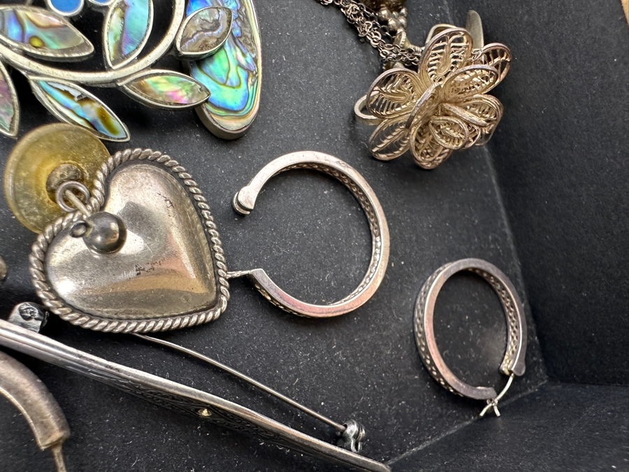 Sterling Silver Lot With Various Jewelry Pieces 273g - Approximate Melt Value Is $290 [Photo 11]