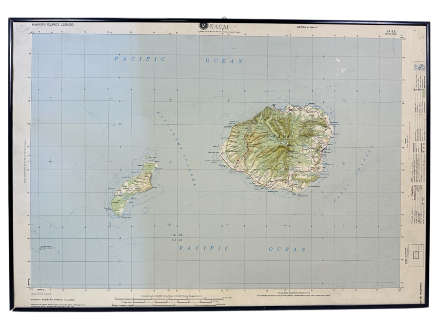Vintage Kauai Topographic Map 29' X 20' [Photo 1]