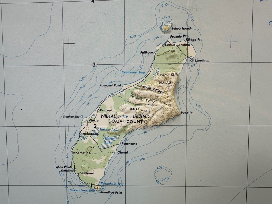 Vintage Kauai Topographic Map 29' X 20' [Photo 3]