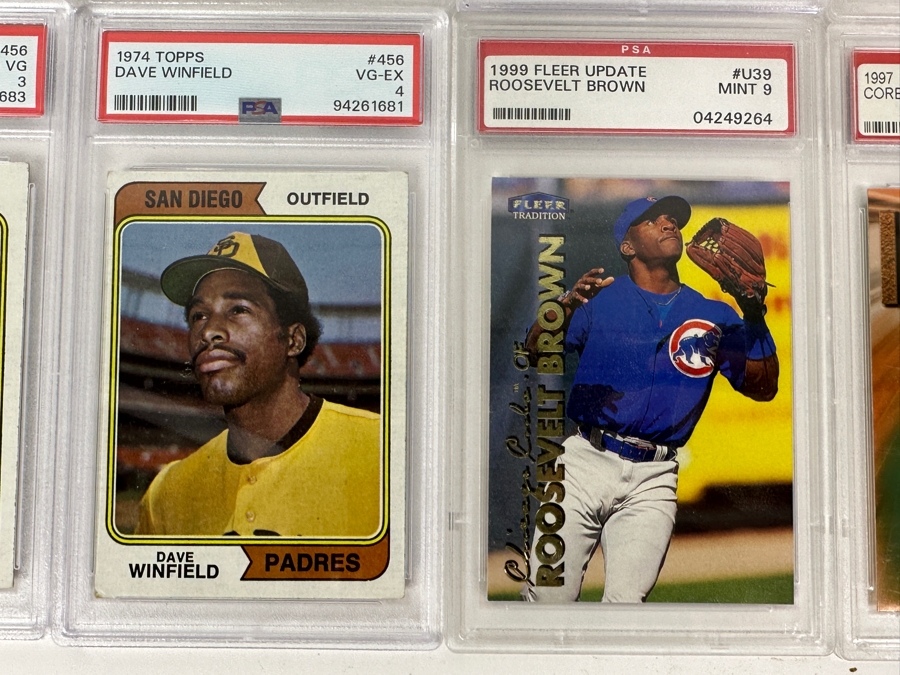 (10) Graded Football, Basketball & Baseball Cards PSA / Beckett: Dave Winfield, Barry Sanders, Kevin Brown, Pedro Martinez & More [Photo 7]