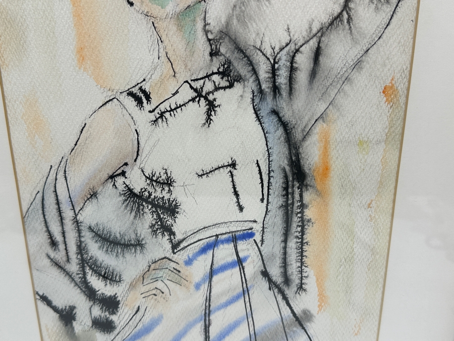 Jeff Donaldson (1932-2004, American) Original 1959 Watercolor Painting From Leader Who Helped Define The Black Arts Movement Of The 1960s & Co-Founder Of AfriCOBRA 9.5 X 19 Framed 15.5 X 25 [Photo 5]