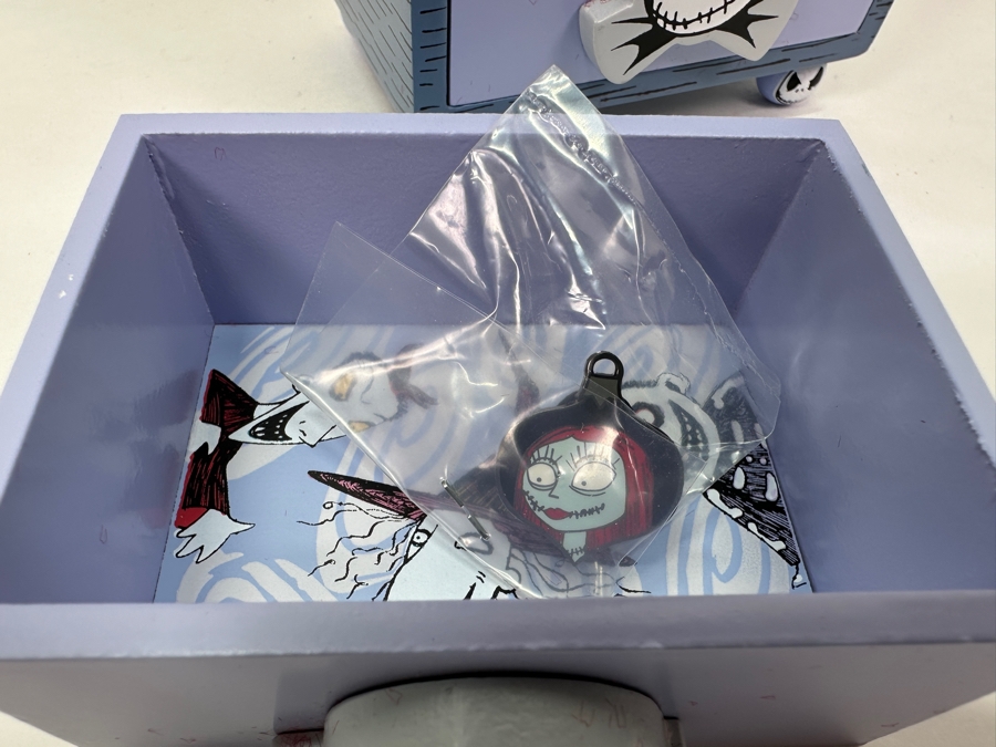 Tim Burton's The Nightmare Before Christmas Haunted Mansion Holiday September 30, 2004 Disneyland Resort 6-Drawer Chest With Various Disney Trading Pins In Each Drawer 4W X 3D X 11.75H [Photo 14]