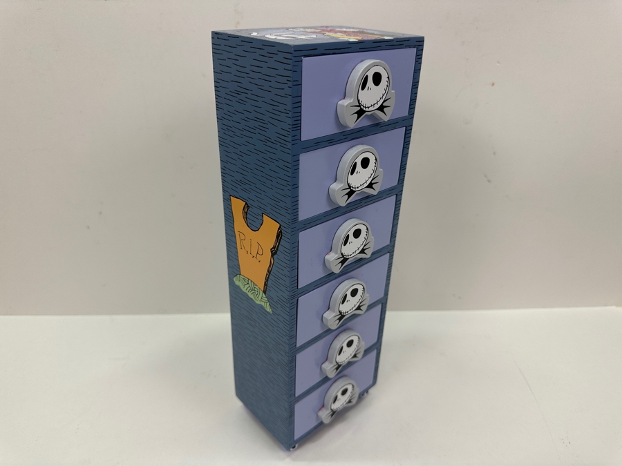 Tim Burton's The Nightmare Before Christmas Haunted Mansion Holiday September 30, 2004 Disneyland Resort 6-Drawer Chest With Various Disney Trading Pins In Each Drawer 4W X 3D X 11.75H [Photo 4]