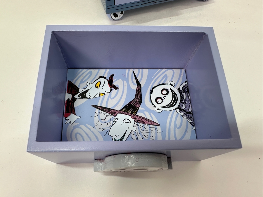 Tim Burton's The Nightmare Before Christmas Haunted Mansion Holiday September 30, 2004 Disneyland Resort 6-Drawer Chest With Various Disney Trading Pins In Each Drawer 4W X 3D X 11.75H [Photo 8]