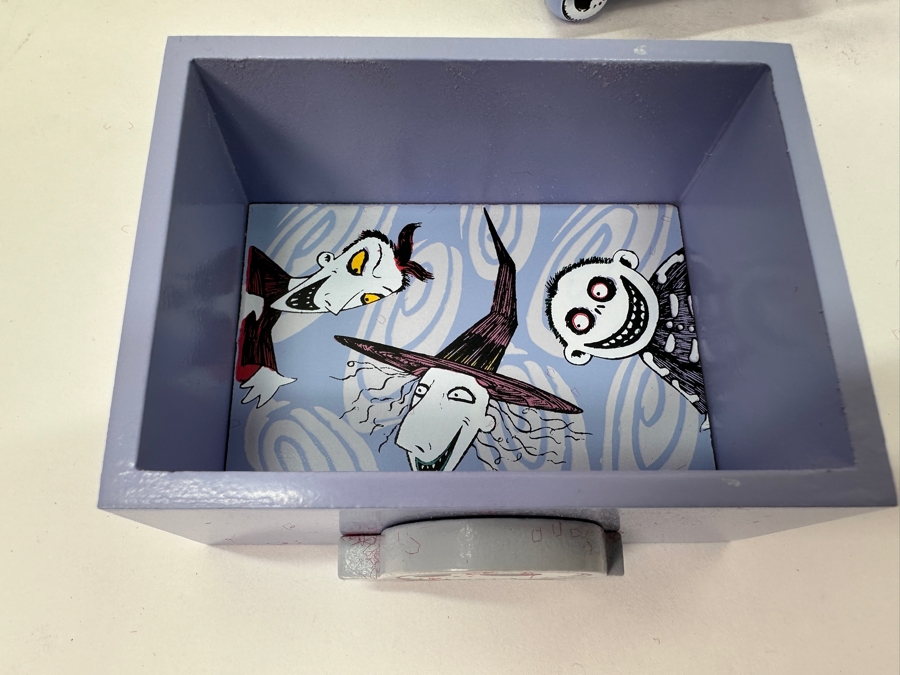 Tim Burton's The Nightmare Before Christmas Haunted Mansion Holiday September 30, 2004 Disneyland Resort 6-Drawer Chest With Various Disney Trading Pins In Each Drawer 4W X 3D X 11.75H [Photo 17]