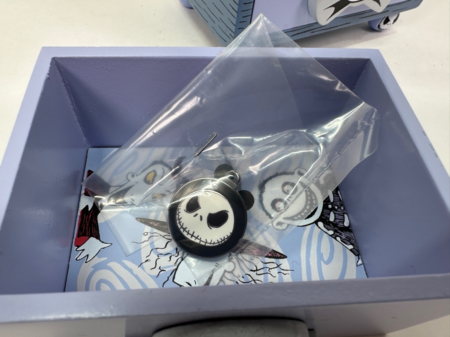 Tim Burton's The Nightmare Before Christmas Haunted Mansion Holiday September 30, 2004 Disneyland Resort 6-Drawer Chest With Various Disney Trading Pins In Each Drawer 4W X 3D X 11.75H [Photo 16]