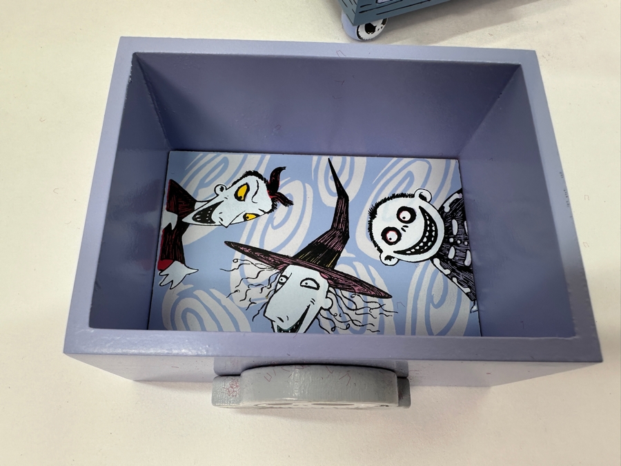 Tim Burton's The Nightmare Before Christmas Haunted Mansion Holiday September 30, 2004 Disneyland Resort 6-Drawer Chest With Various Disney Trading Pins In Each Drawer 4W X 3D X 11.75H [Photo 15]