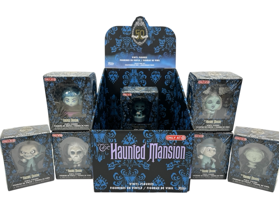 Disneyland 50th Anniversary Of The Haunted Mansion (7) Funko Vinyl Figures Plus Store Display 2019