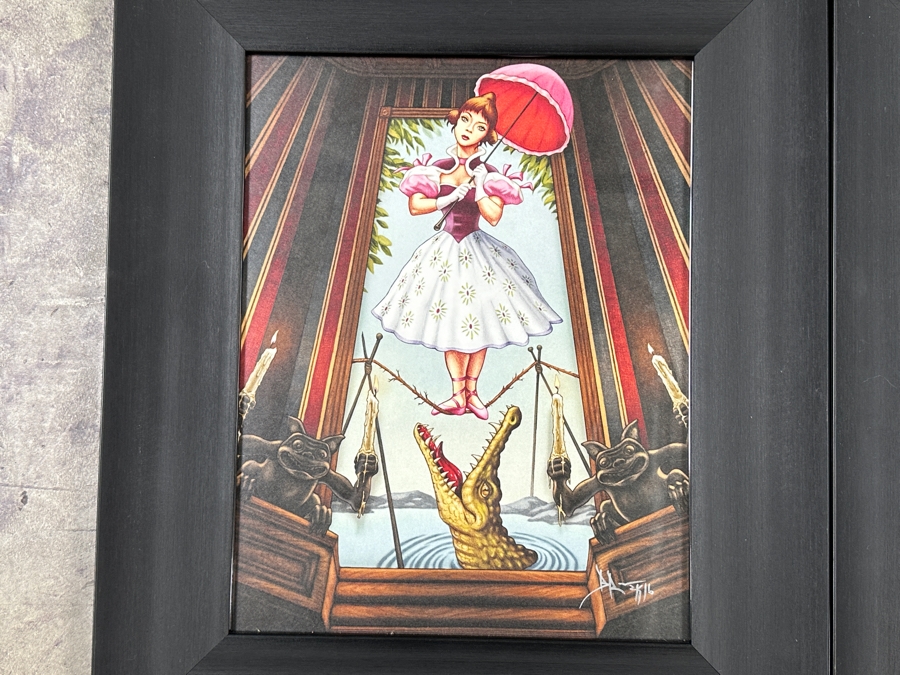 4-Piece Disneyland Haunted Mansion Print Set Individually Hand Signed And Framed 10.5 X 13.5 Framed 16.5 X 19 [Photo 4]