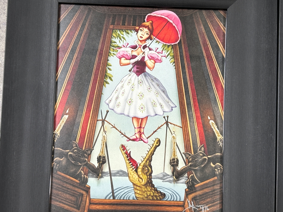 4-Piece Disneyland Haunted Mansion Print Set Individually Hand Signed And Framed 10.5 X 13.5 Framed 16.5 X 19 [Photo 5]