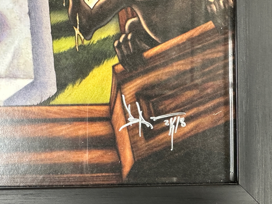 4-Piece Disneyland Haunted Mansion Print Set Individually Hand Signed And Framed 10.5 X 13.5 Framed 16.5 X 19 [Photo 3]