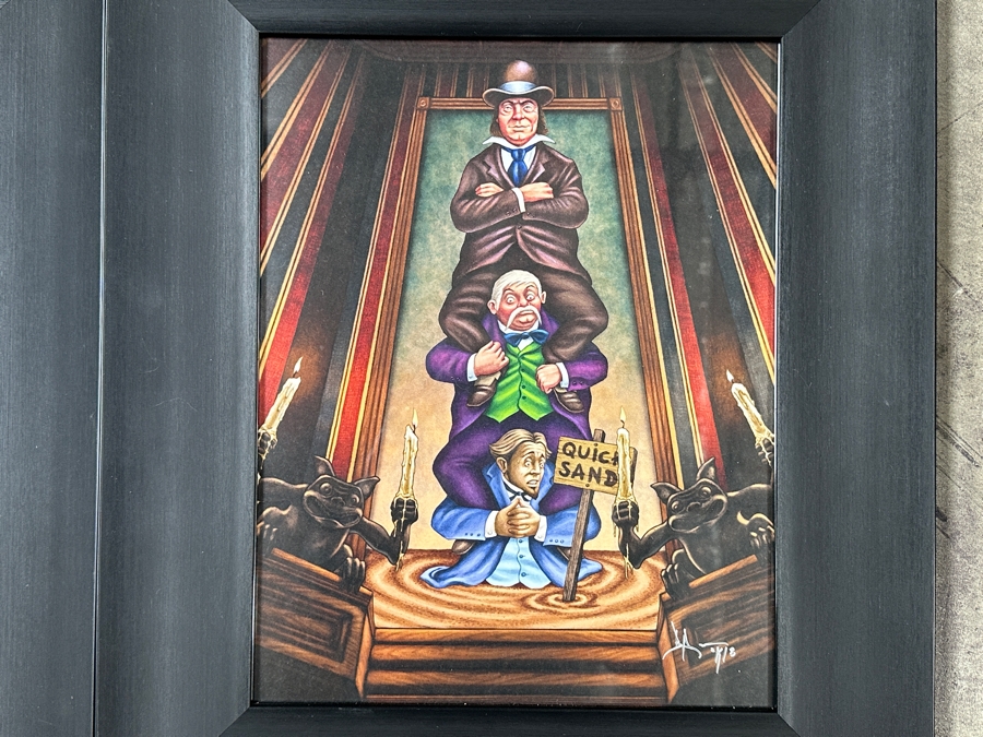 4-Piece Disneyland Haunted Mansion Print Set Individually Hand Signed And Framed 10.5 X 13.5 Framed 16.5 X 19 [Photo 7]