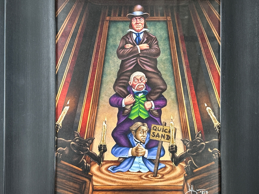 4-Piece Disneyland Haunted Mansion Print Set Individually Hand Signed And Framed 10.5 X 13.5 Framed 16.5 X 19 [Photo 8]