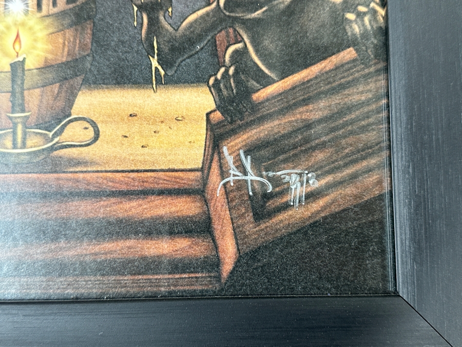 4-Piece Disneyland Haunted Mansion Print Set Individually Hand Signed And Framed 10.5 X 13.5 Framed 16.5 X 19 [Photo 12]