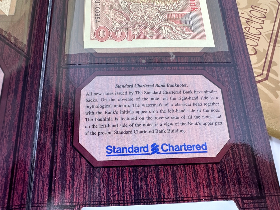 Vintage Mint Uncirculated Currency From The Hong Kong Collection 100 Standard Chartered Bank Banknote, 20 The Hong Kong And Shanghai Banking Corporation Limited Banknote & 20 Bank Of China Banknote [Photo 6]