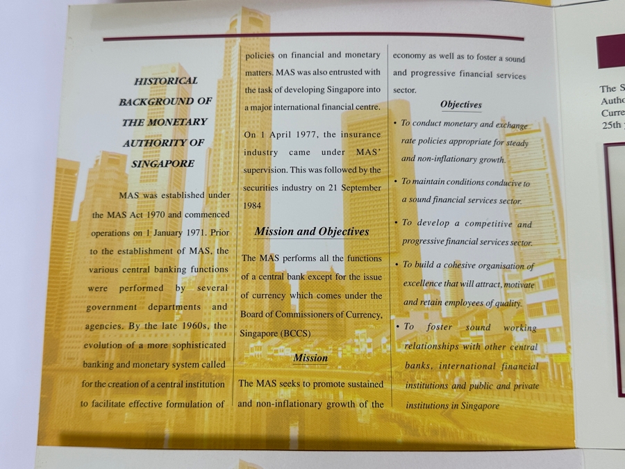 (3) Mint Uncirculated Singapore Twenty Five Dollars Bills Commemorating 25 Years Of Singapore 1971-1996 [Photo 7]