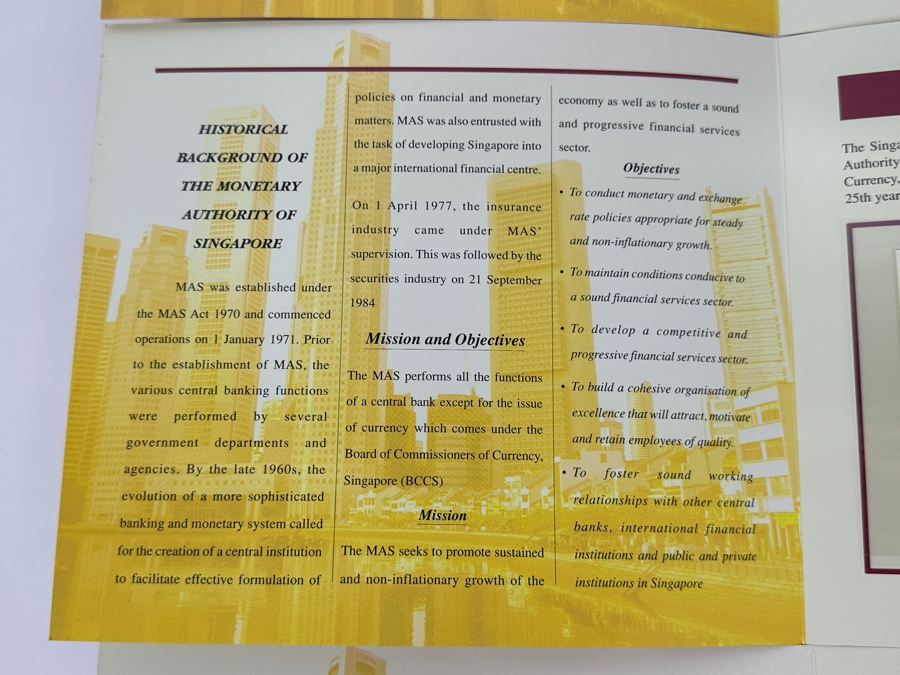 (3) Mint Uncirculated Singapore Twenty Five Dollars Bills Commemorating 25 Years Of Singapore 1971-1996 [Photo 6]