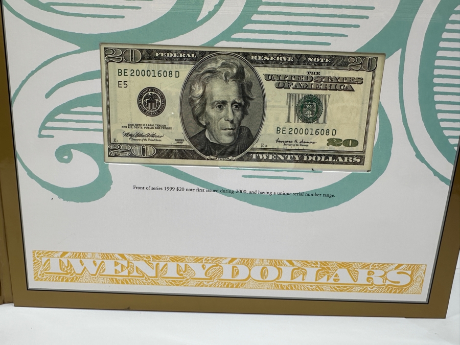 200th Anniversary Of The White House Premium Historical Portfolio With Uncirculated 1999 $20 Note First Issued During 2000 And Mint Pane Of 20 Commemorative White House Stamps [Photo 2]