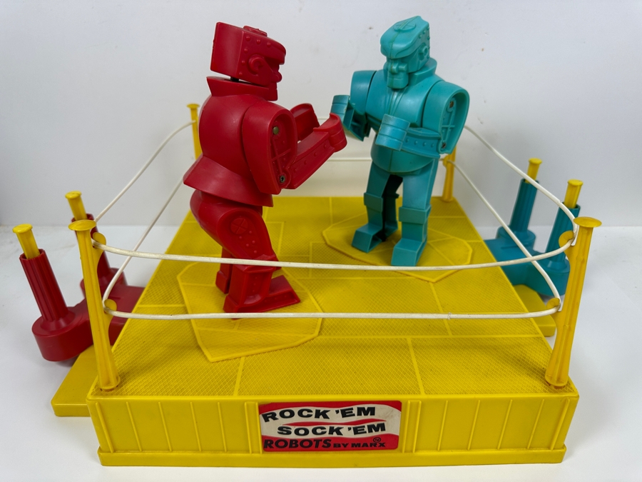 Vintage Rock 'Em Sock 'Em Robots Boxing Toy By Marx Working In Great Condition 20'W X 15'D X 12'H [Photo 2]
