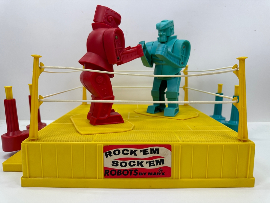 Vintage Rock 'Em Sock 'Em Robots Boxing Toy By Marx Working In Great Condition 20'W X 15'D X 12'H [Photo 5]