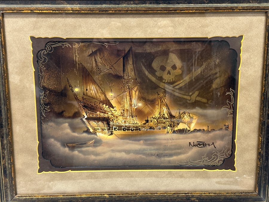 The Art Of Disney Theme Parks Print Wicked Wench By Noah 13.5 X 9 Framed 21 X 16.5 [Photo 3]