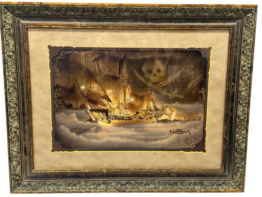 The Art Of Disney Theme Parks Print Wicked Wench By Noah 13.5 X 9 Framed 21 X 16.5