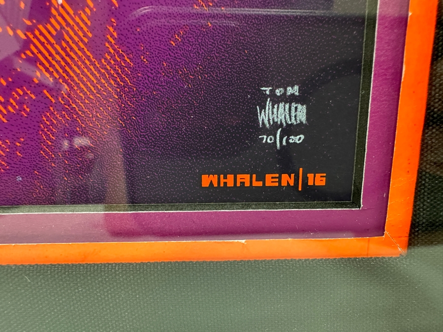 Tom Whalen Artist Signed Limited Edition Print 'Starship U.S.S. Enterprise NCC-1701 United Federation Of Planets' Numbered 70 Of 100 - 12' X 36' Nicely Framed 18' X 42' [Photo 4]