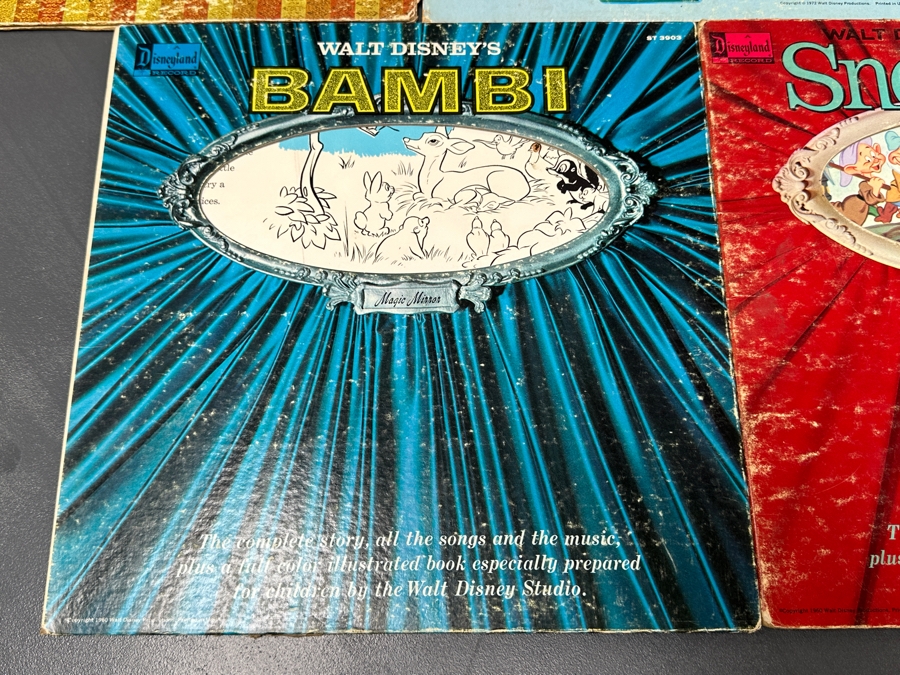 (5) Vintage Walt Disney Vinyl Records [Photo 2]