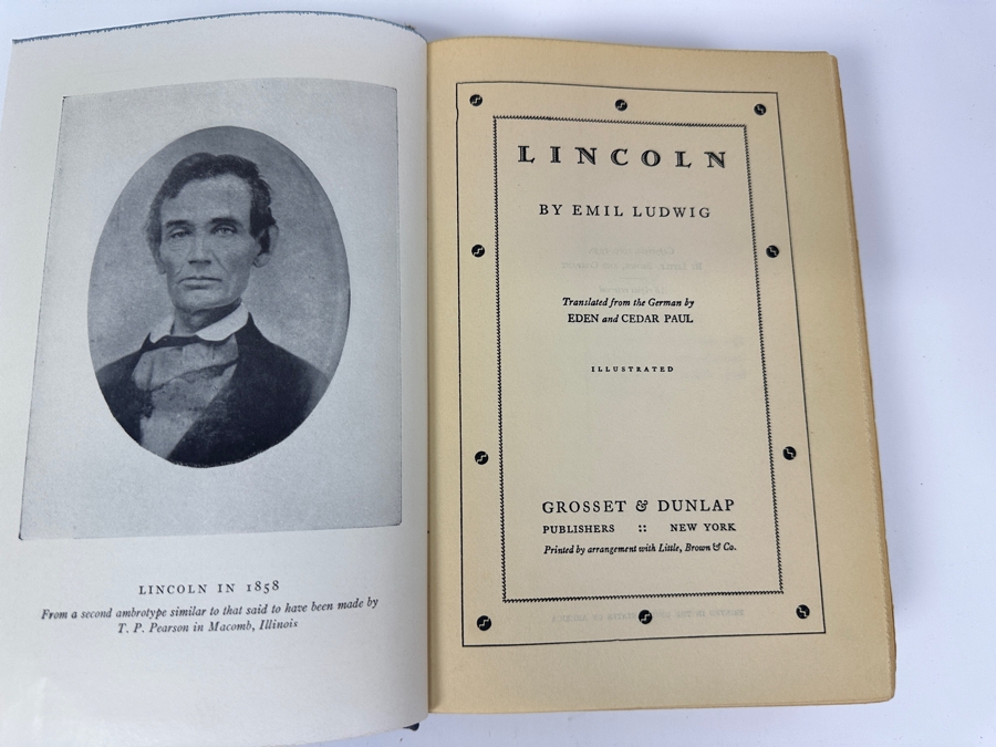 Vintage 1930 Hardcover Book Lincoln By Emil Ludwig [Photo 3]